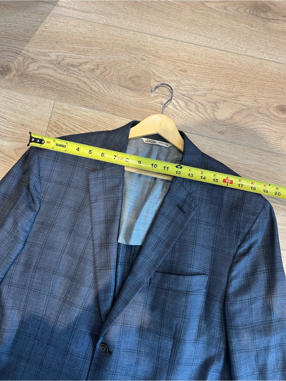 Harry Rosen Dark/Navy Blue Windowpane Sport Coat - Picture 8 of 12